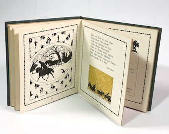 Circa 1920. Libro splendidamente illustrato di poesie tedesche con immagini a ombra. Ferdinand Staeger, Vienna. Casa editrice tedesca per giovani e persone.