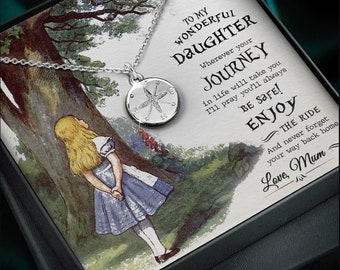 Daughter - Alice Compass Necklace, Gift For Daughter, Jewellery Gift for Women & Girls, daughter necklace, daughter birthday gifts