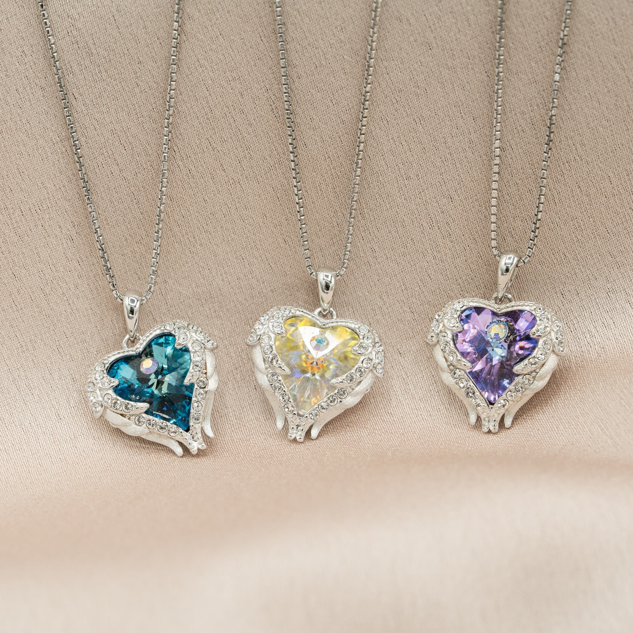 Amazon.com: Guardian Angel Wings Swarovski Crystal Pendant Necklace