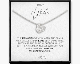 Memories Shared - Infinity Knot Necklace, gifts for her, necklace for her, fiancé necklace, wife to be gift, engagement gift ,