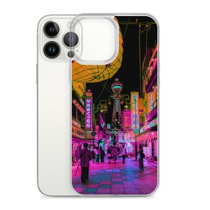 Neon Tokyo Cyberpunk Japanese Night Phone Case Aesthetic Cover fit for iPhone 13 Pro Max, Pro, Mini, 12, 11, XR, XS, X, 8, 7 1. Osaka Magic