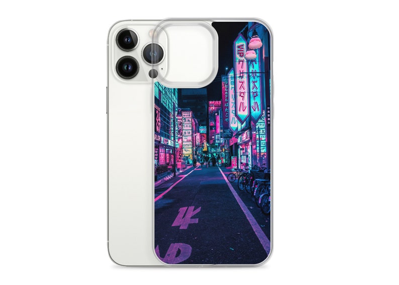 Neon Tokyo Cyberpunk Japanese Night Phone Case Aesthetic Cover fit for iPhone 13 Pro Max, Pro, Mini, 12, 11, XR, XS, X, 8, 7 3. Neon Wonderland