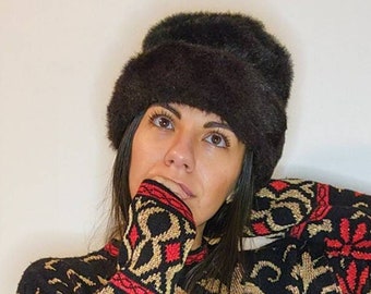 Gorgeous Vintage Gottesman Fox Fur Hat Apres Ski Designer  display picture 3