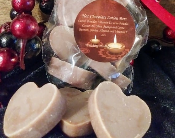 Hot Chocolate Lotion Bars ~ 8 in a decorative bag