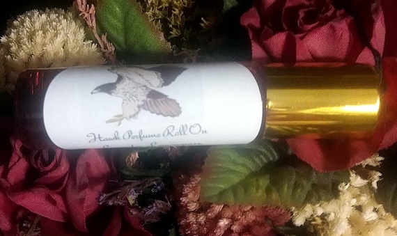 Hawk Perfume Roll-On with Amethyst Chips