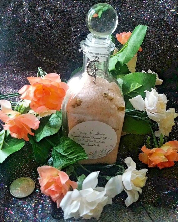 Fairy Moon Bath Salts with Pink Opal Chips