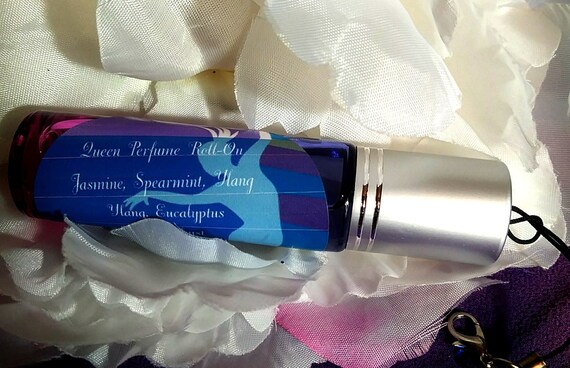 Queen Perfume Roll-On ~10 ML with Amethyst Chips