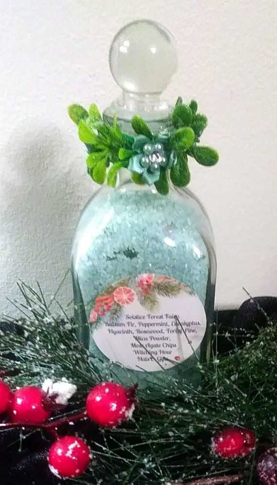 Solstice Forest Fairy Bath Salts with Mooakite Chips