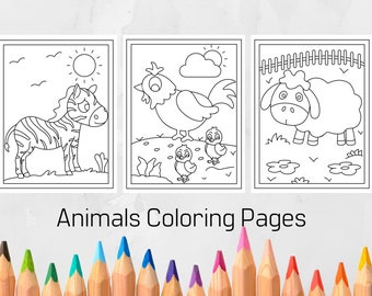 Animal Printable Coloring Pages for Kids- Coloring Pages for Children