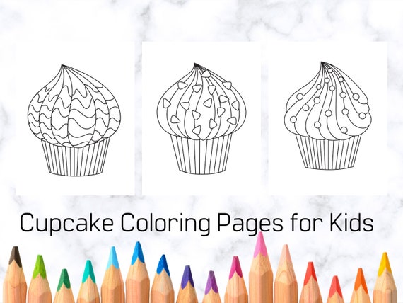 Print These Cute Cupcake Coloring Pages for Kids and Adults