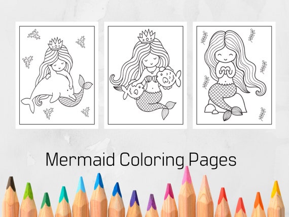 Mermaid Coloring Pages for Kids Printable Coloring Pages for