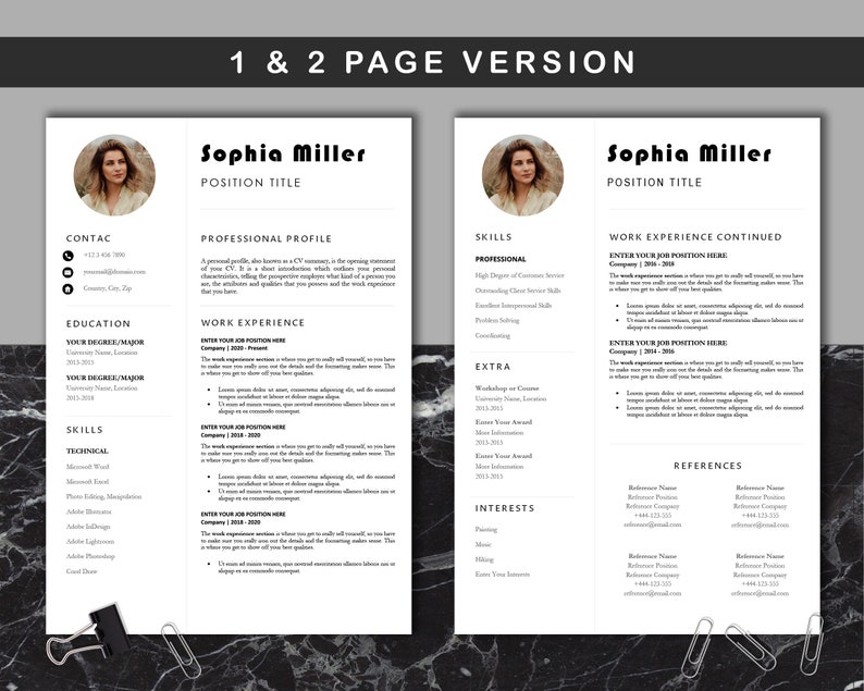 Resume With Headshot CV Template - Il 794xN.3092839140 Azq1