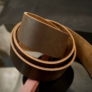 Belt Strap Brown, made of 100% genuine leather, chrome-tanned for the belt.