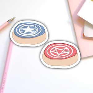 Falcon and Winter Soldier Frosted Cookies Stickers Set (2 Pack) - Bucky Barnes, Sam Wilson
