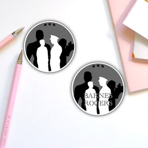 Bucky Barnes and Steve Rogers Sticker - Captain America & Winter Soldier, Stucky
