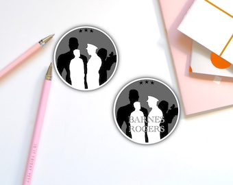 Bucky Barnes and Steve Rogers Sticker - Captain America & Winter Soldier, Stucky