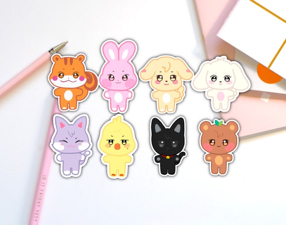 Aniteez Stickers (8 Piece Set) - Ateez (jjoongrami, Ddeongbyeoli