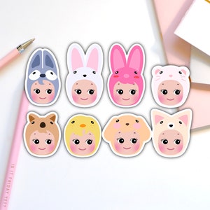 Sonny Angels SKZOO Stickers (8 piece set) - Stray Kids (Wolf Chan, Leebit, DWAEKKI, Jiniret, Han Quokka, BbokAri, PuppyM and FoxI.Ny)