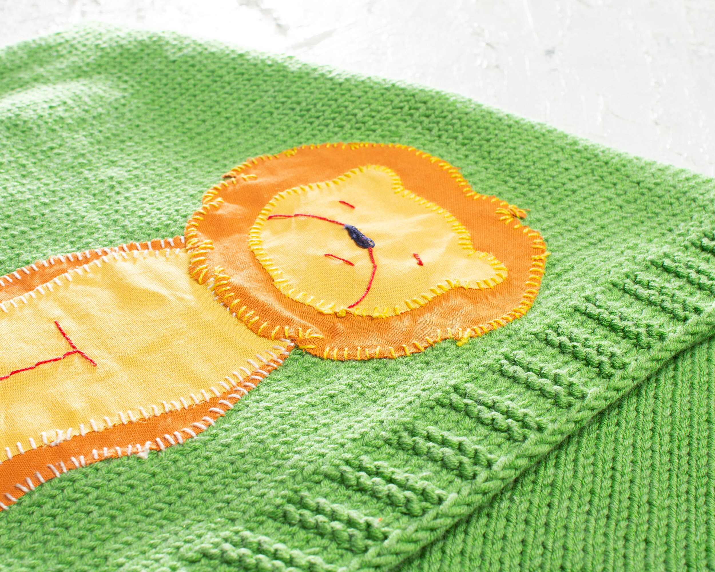 Knit Baby Blanket With Safari Jungle Animals Embroidery Etsy UK