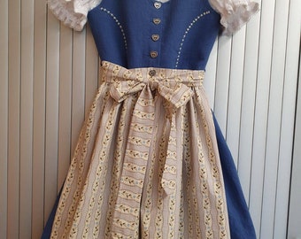 Kinderdirndl Jeansoptik Größe 122