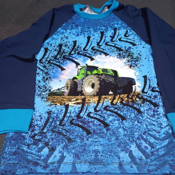 Raglanshirt Traktor Größe 122