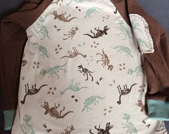 Raglanshirt Dinosaurier Größe 122