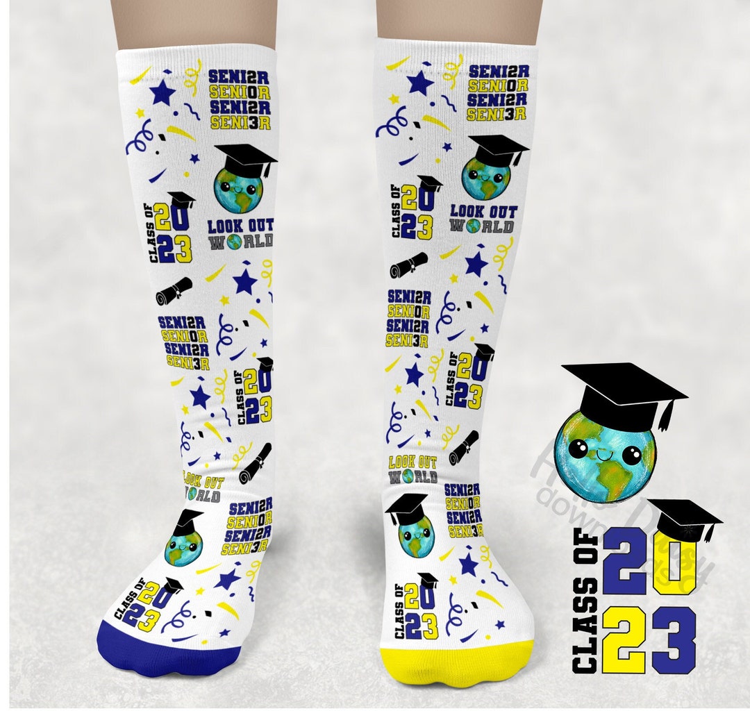 2023 Graduation Sock Design Instant Download PNG Blue & Etsy