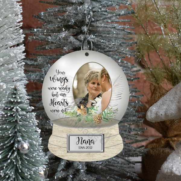 Memorial Loved One Design MIKI Snow Globe Christmas Ornament | 2 Versions Incl | Instant Digital Download PNG File ONLY | Add Photo and Text