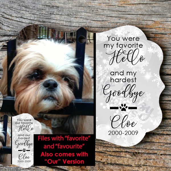 Memorial Benelux Ornament Designs | Instant Digital Download Sublimation PNG File ONLY | Add Text and Photo of Loved One Pet Dog Cat My/Our