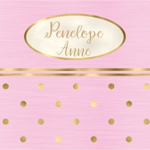 Straight Sippy Cup Design 12 oz | | de conception personnalisable Téléchargement numérique instantané du fichier PNG | Polka Or Rose Points Toddler Fille Wrap complet image 3