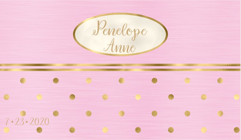 Straight Sippy Cup Design 12 oz | | de conception personnalisable Téléchargement numérique instantané du fichier PNG | Polka Or Rose Points Toddler Fille Wrap complet image 3