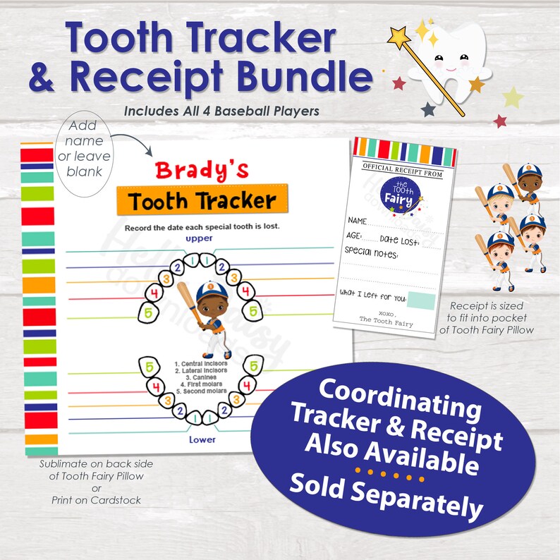 Tooth Baseball Tooth Fairy Pocket Pillow Design | Instant Digital Download PNG ...