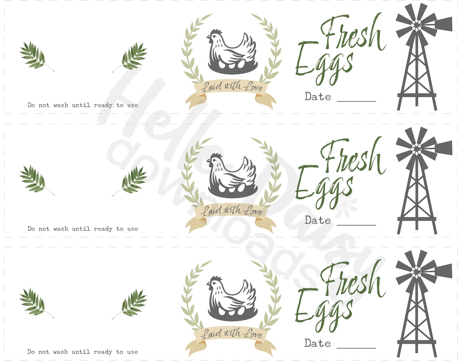 Egg Carton Label Print Your OWN Fresh Farm Eggs Instant Etsy Canada