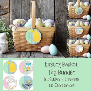 Easter Round Tag Ornament Coaster Design Bundle | Instant Digital Download PNG File ONLY Sublimation - Decorate your Child&#39;s Easter Basket