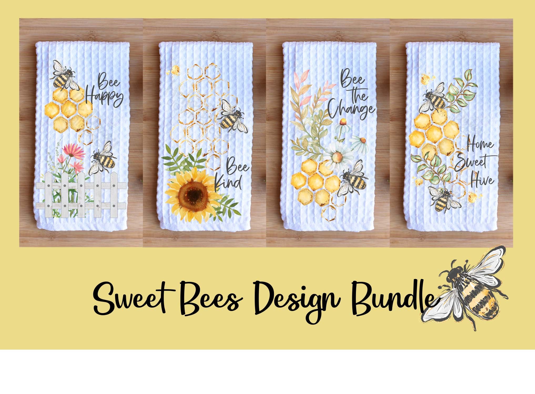 Watercolor Bee Kitchen Towel by World Market