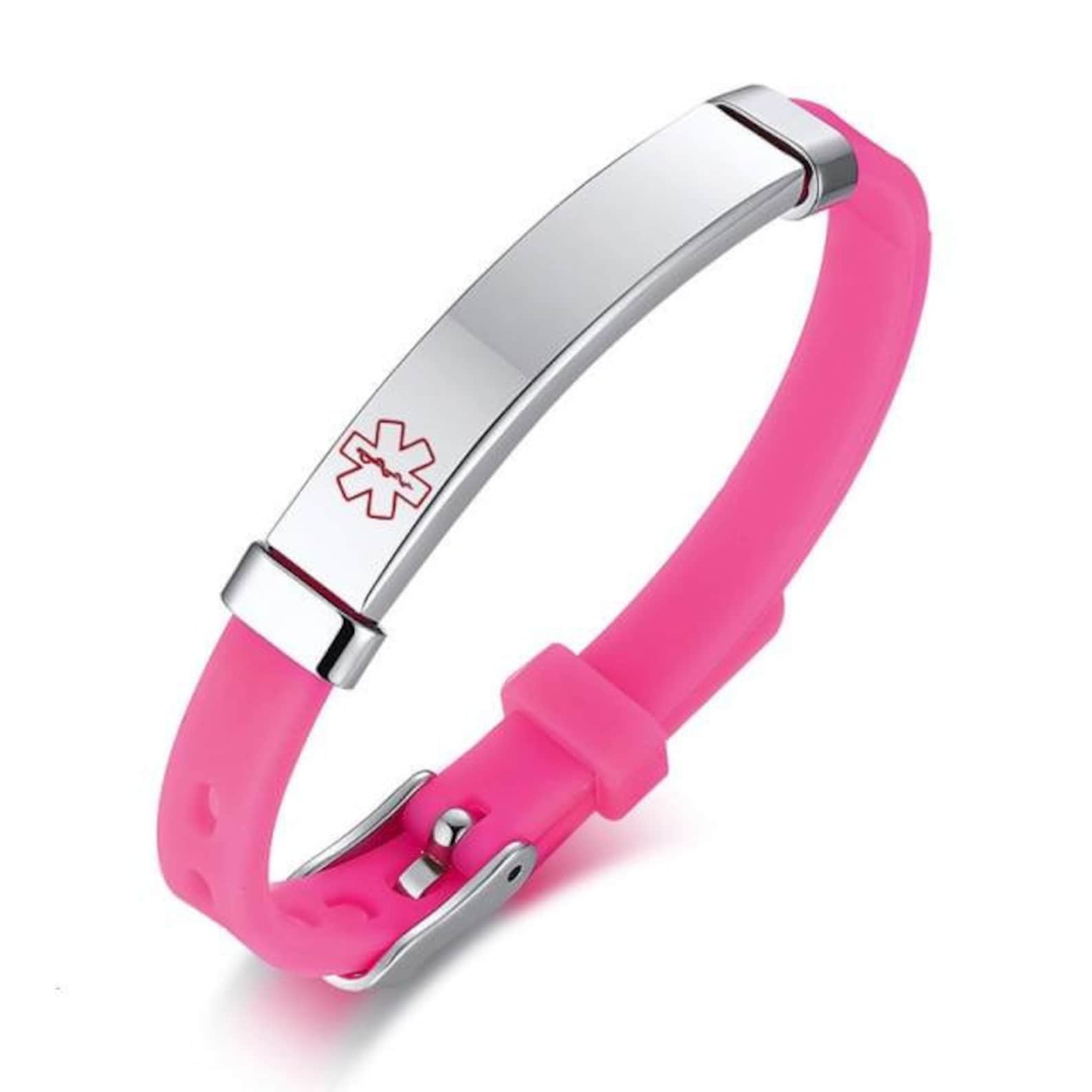 Multiple Colours Personalised Medical Alert Bracelet for Etsy UK