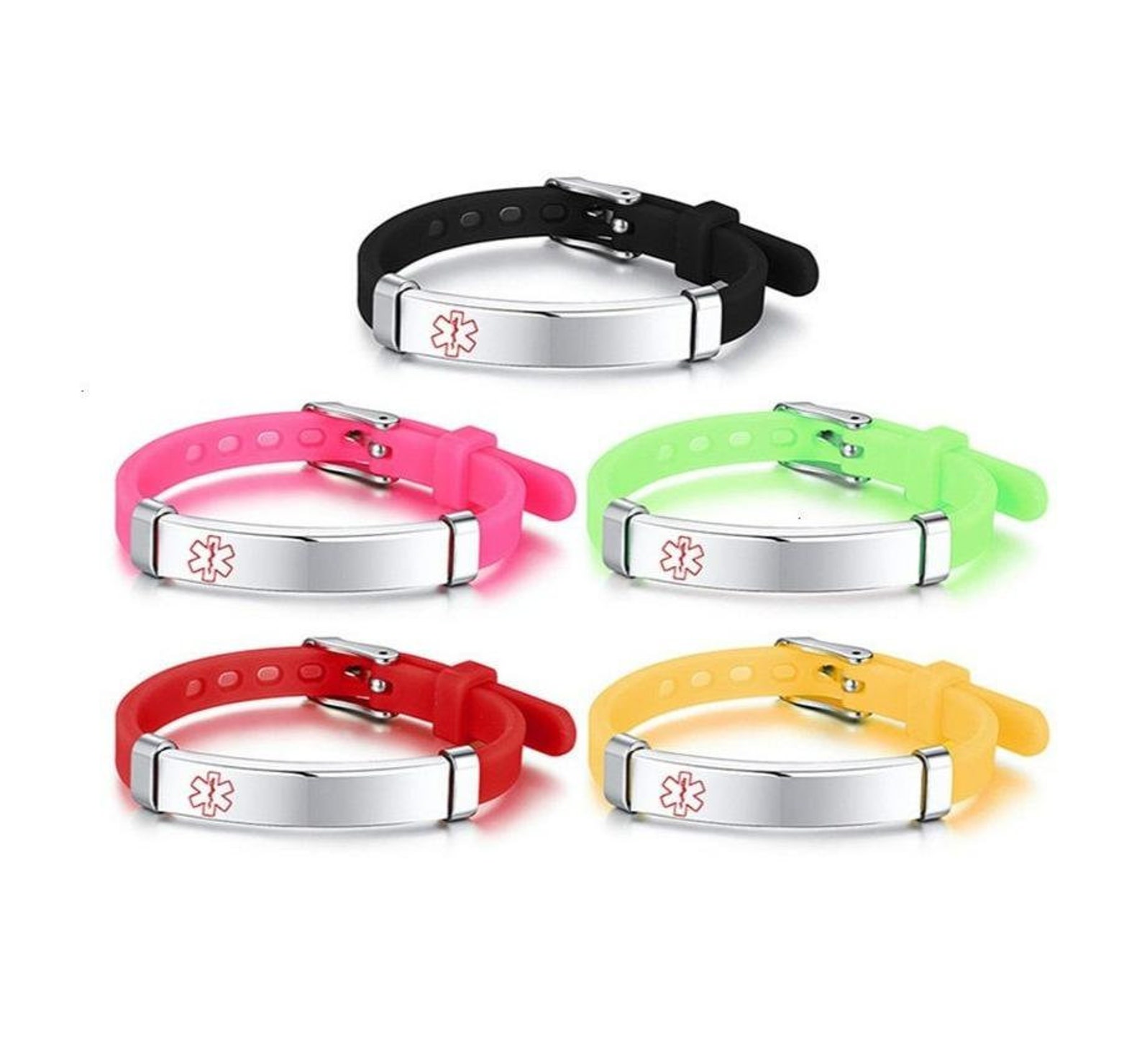 Personalised medical alert bracelet for children adjustable Etsy