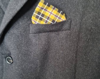 Cornish Tartan pocket sqaure hankiechief free postage