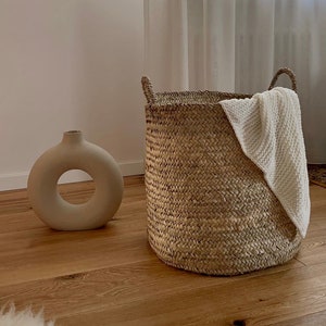 Woven baskets, Morocco, laundry baskets, storage baskets, plant baskets, boho image 1