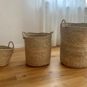 Woven baskets, Morocco, laundry baskets, storage baskets, plant baskets, boho image 4