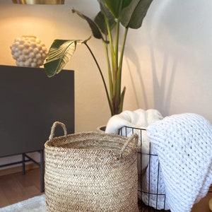 Woven baskets, Morocco, laundry baskets, storage baskets, plant baskets, boho image 7