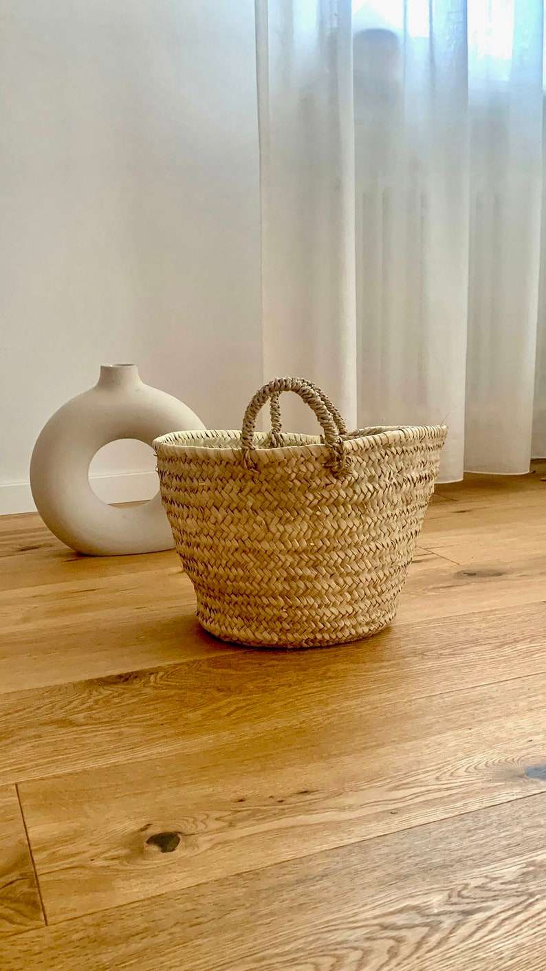 Woven baskets, Morocco, laundry baskets, storage baskets, plant baskets, boho image 3