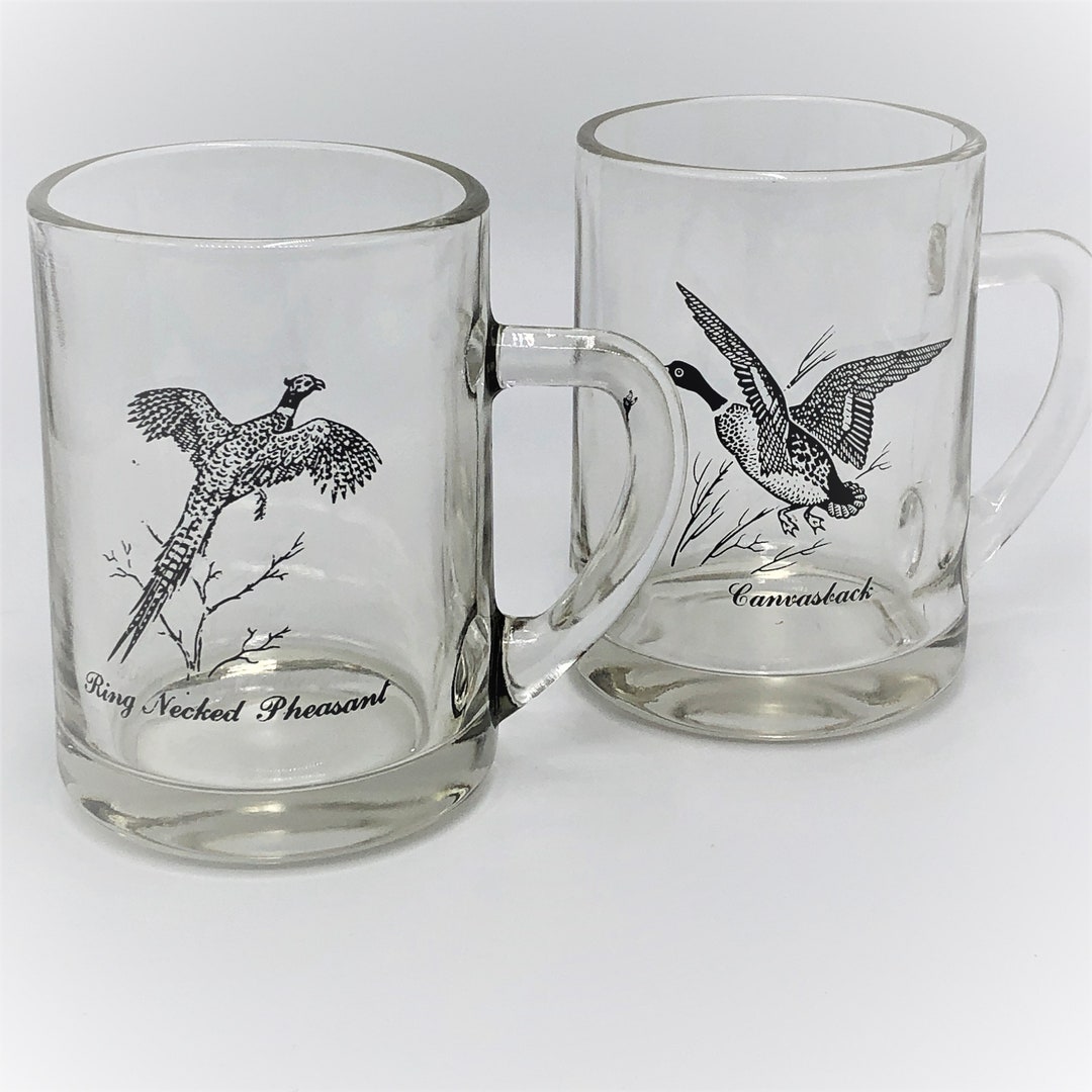 Vintage Federal Glass Beer Mugs Stein Tankard Hunting Etsy