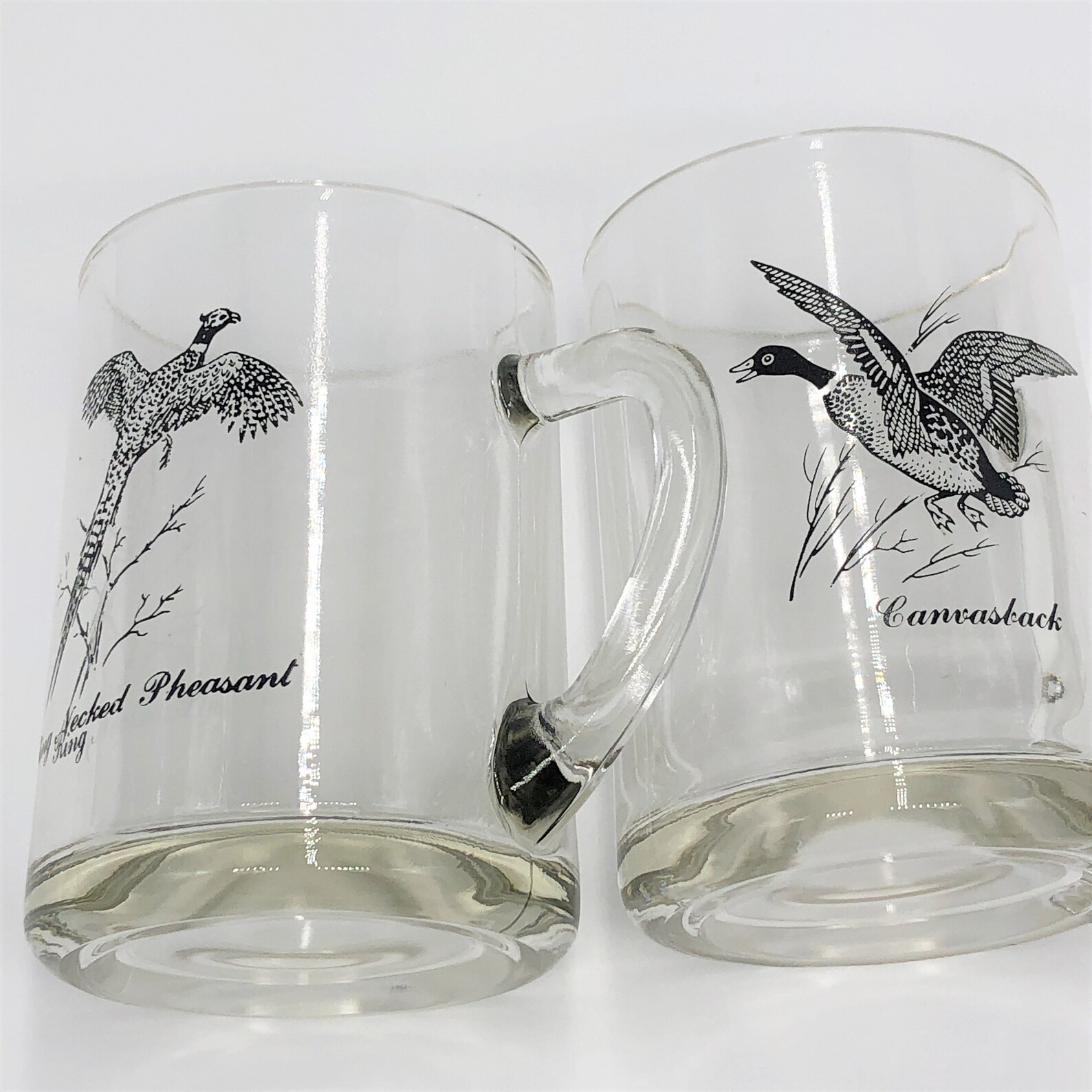 Vintage Federal Glass Beer Mugs Stein Tankard Hunting Etsy