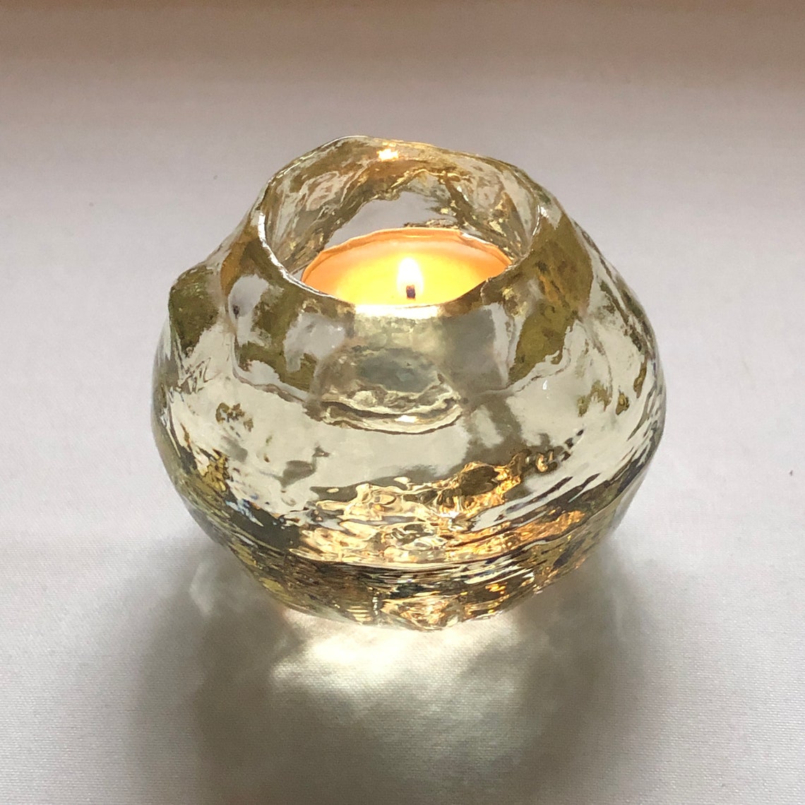 Vintage KOSTA BODA Snowball Votive Candle Holder Vintage Etsy