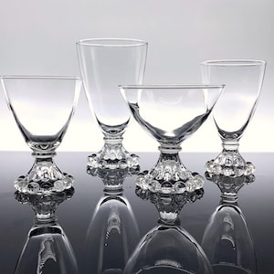 Vintage Anchor Hocking Boopie Glassware | Berwick Clear Art Deco Glasses | Choose Your Style & Quantity | 1950s Barware