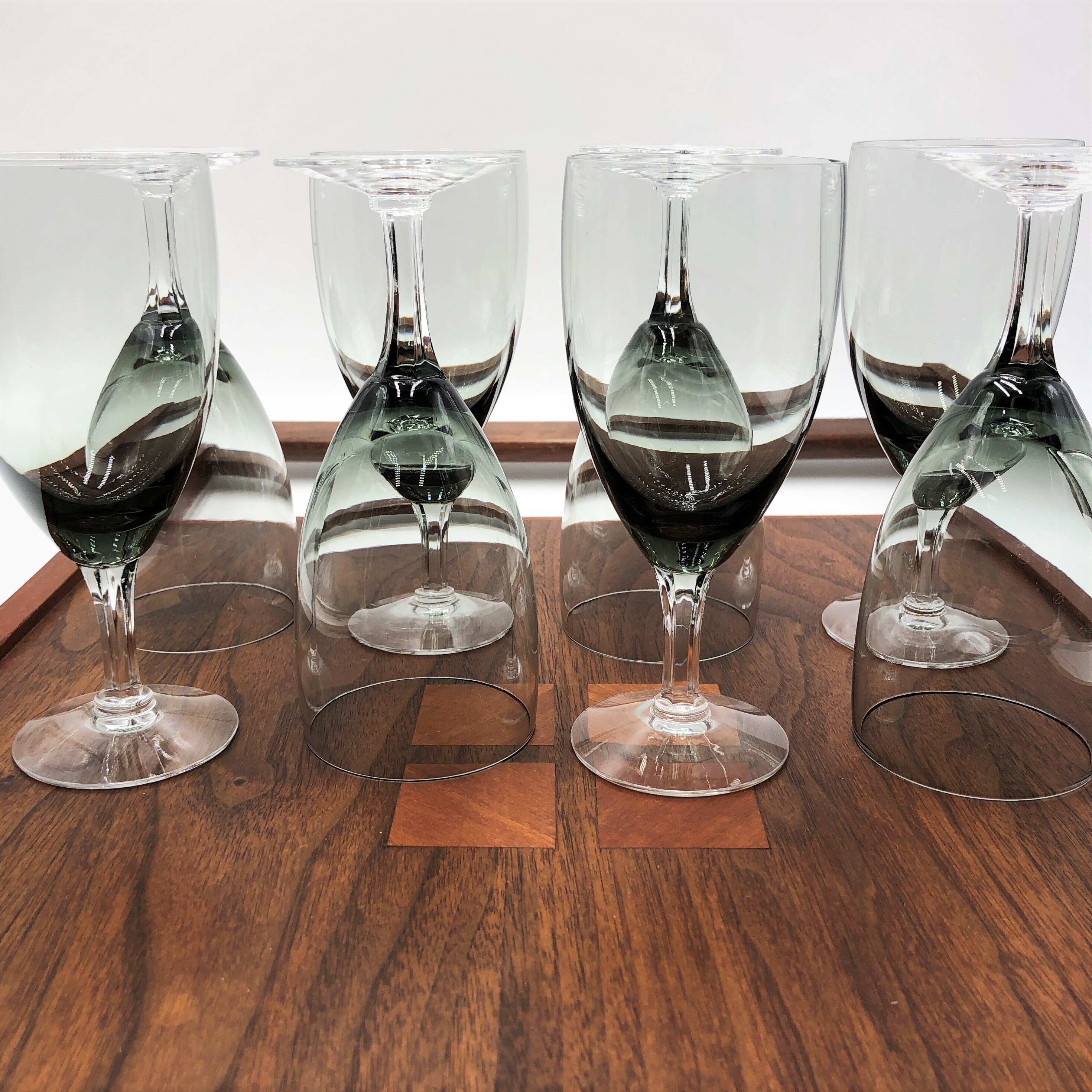 アメリカヴィンテージ Fostoria Glass クリーマー&シュガー Vintage Fostoria American Glass Cubist Cream and Sugar Set 2