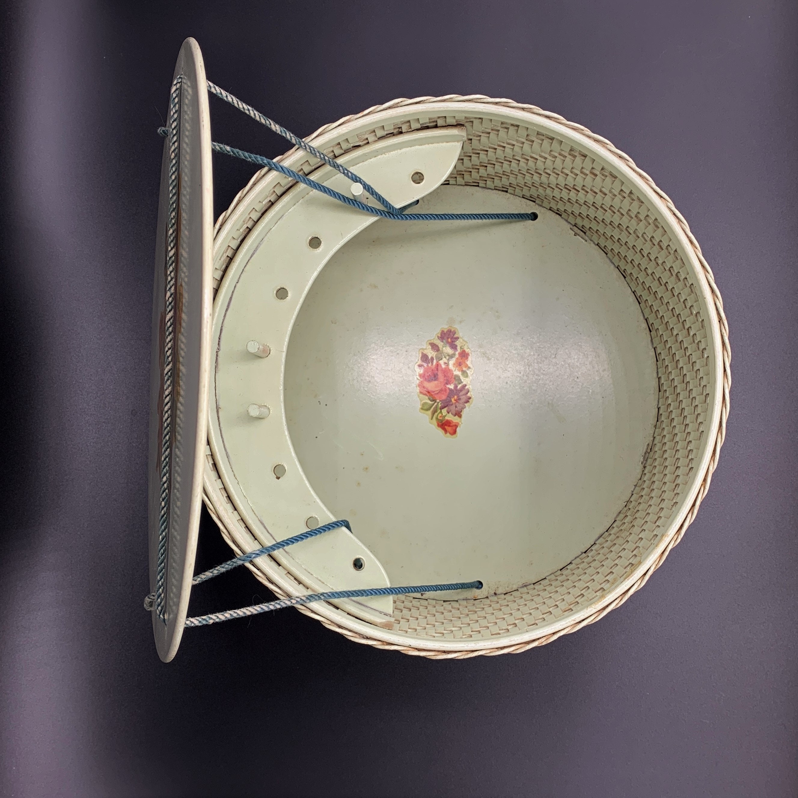 Vintage Harvey Sewing Basket Mint Green Princess Sewing Etsy