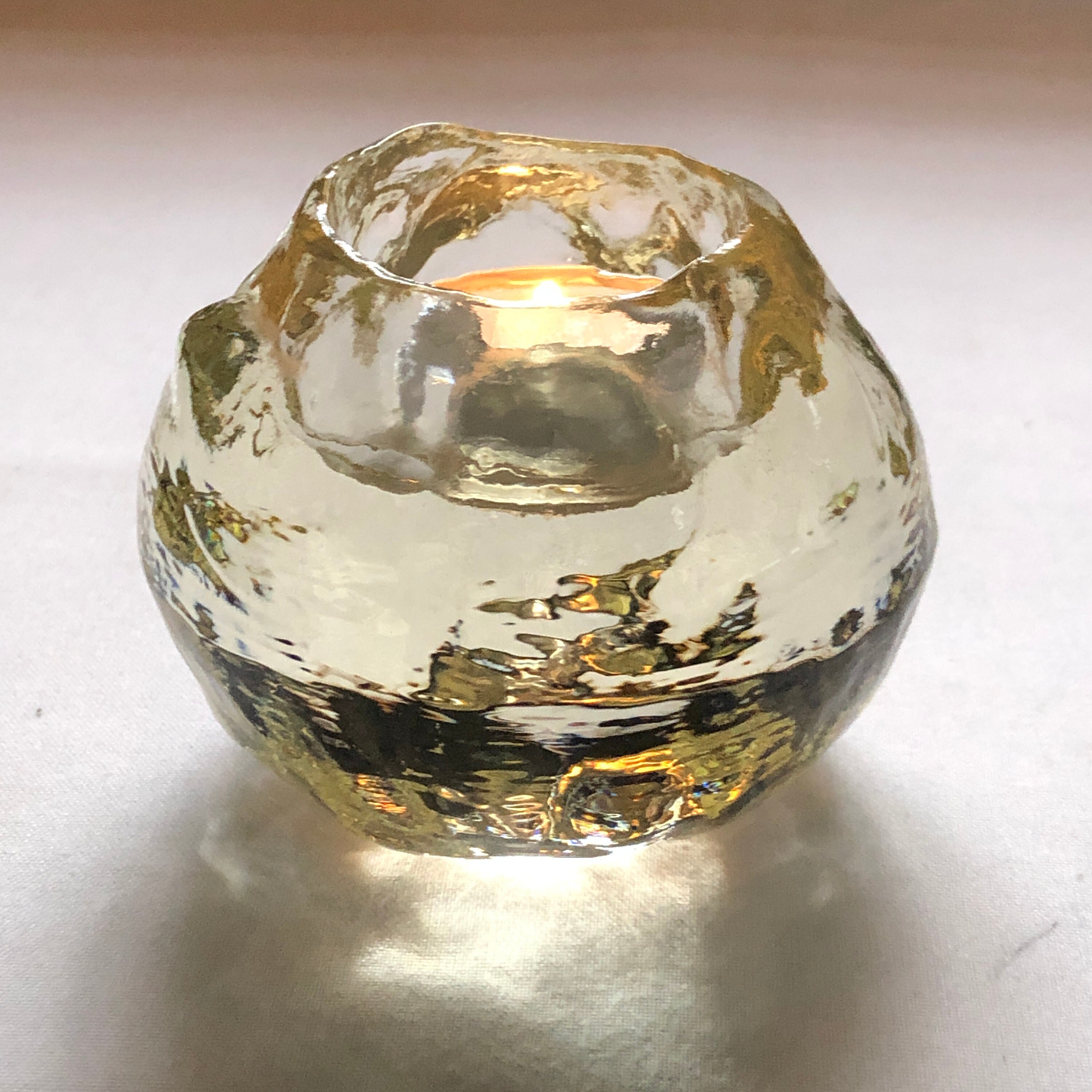 Vintage KOSTA BODA Snowball Votive Candle Holder Vintage Etsy