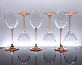 Assorted Vintage Blue Stemmed French Wine Glasses Assorted Vintage Blue Stemmed French Wine Glasses